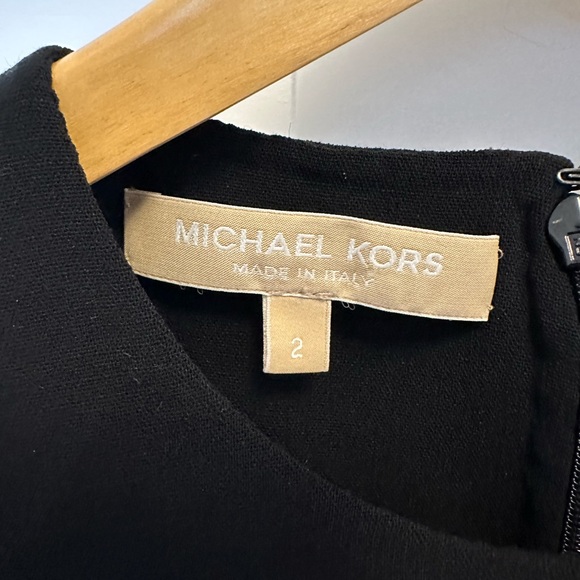 Michael Kors Collection Black and Purple Colorblock Skater Dress Size 2 - Picture 6 of 7